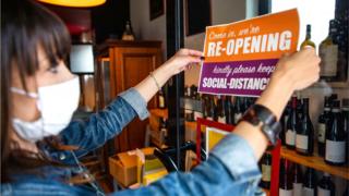 Shop reopening after coronavirus shutdown