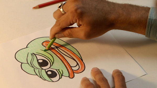 Cartoonist Matt Furie sketches out his creation, Pepe the Frog. The new documentary Feels Good Man shows how the frog went from innocent cartoon character to powerful political tool.