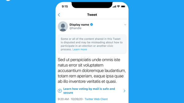 Twitter will add more prominent labels to misleading tweets from U.S. politicians and other high-profile users. Other users won