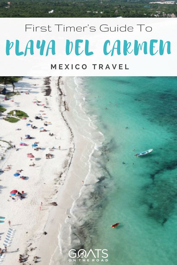 Xpu Ha beach with text overlay First Timers Guide To Playa Del Carmen Mexico