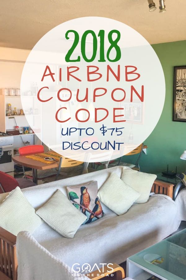 Apartment with text overlay 2018 Airbnb Coupon Code