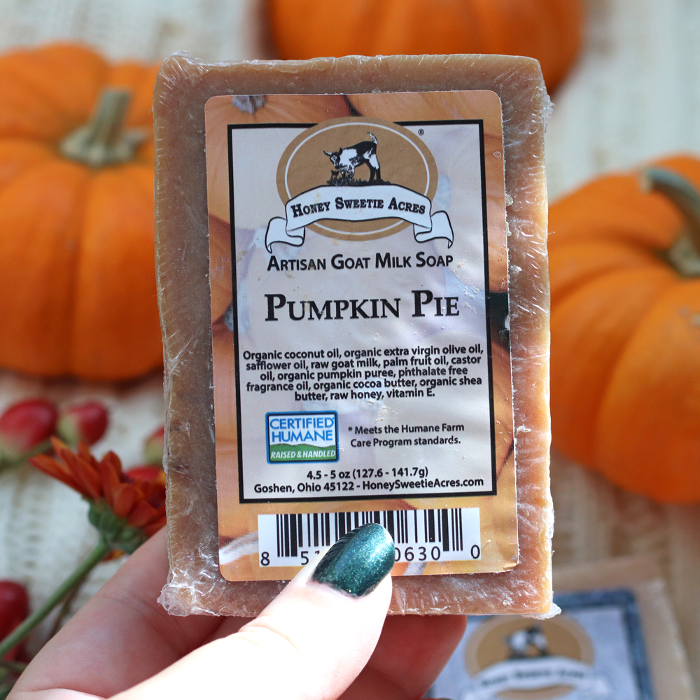 Honey Sweetie Acres pumpkin spice goat milk soap review and giveaway