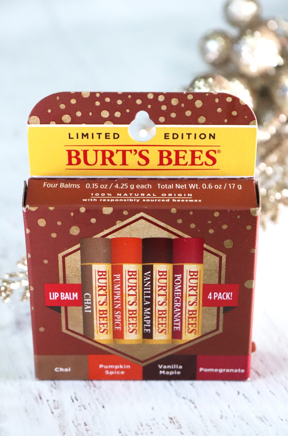 Cruelty Free Holiday Gift Guide 2020 - Burt's Bees lip balm gift set