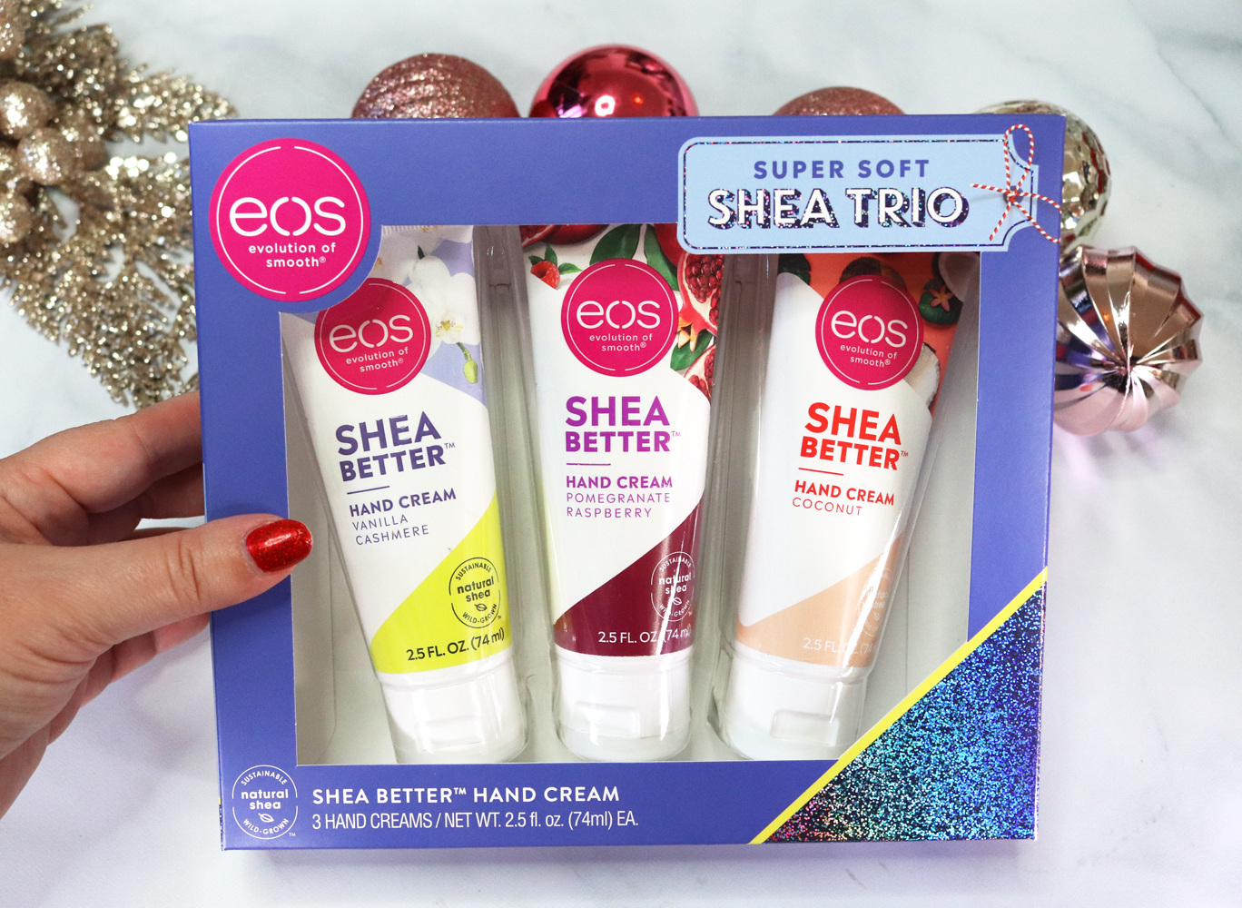 Cruelty Free Holiday Gift Guide 2020 - eos shea trio holiday gift set 2020