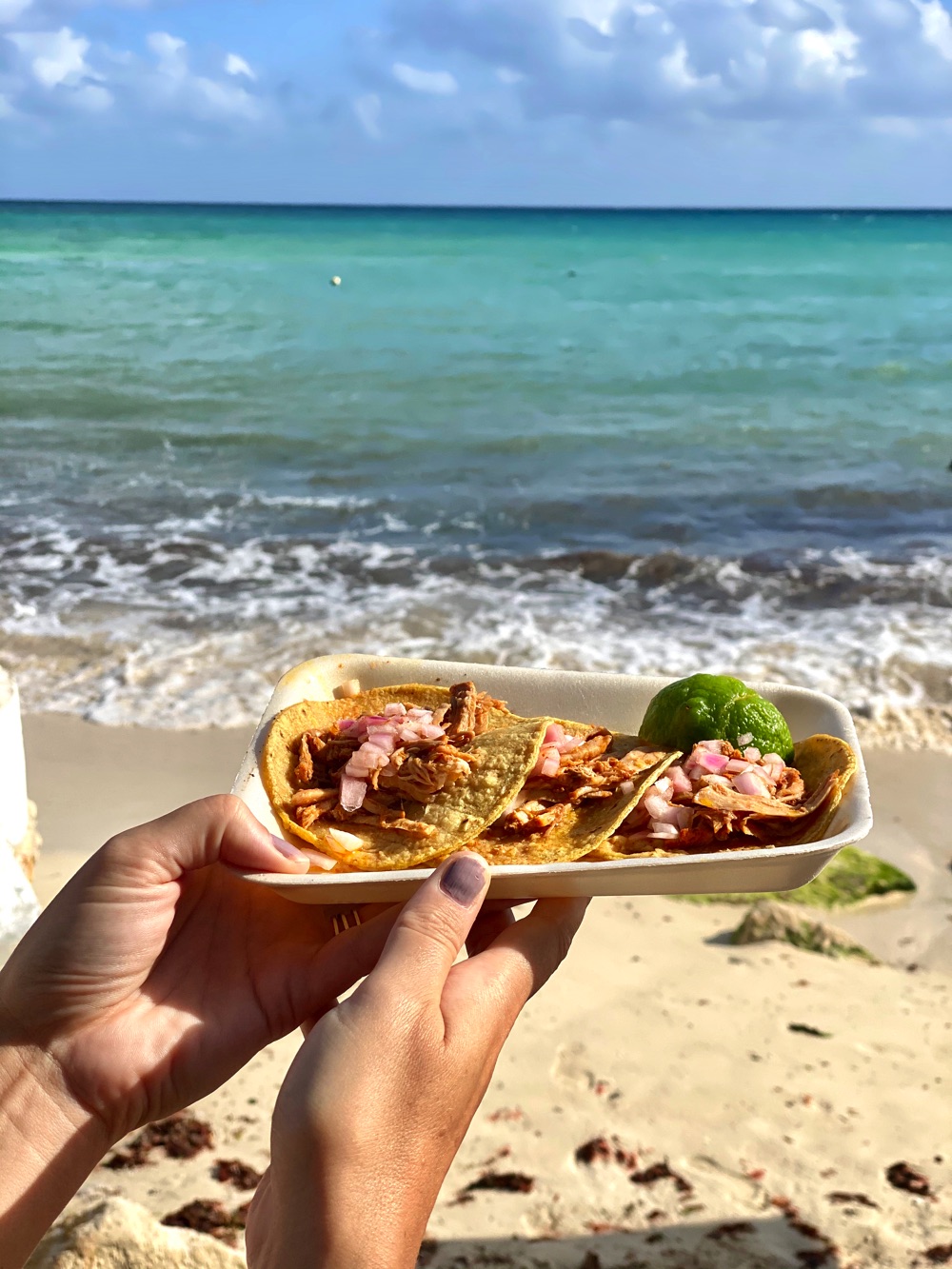 eating tacos in playa del carmen mexico