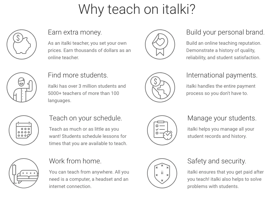 teach english online by using italki and make money