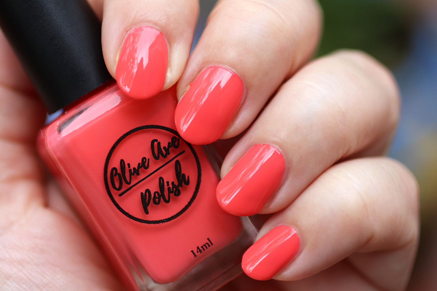 Crake coral nail polish by Olive Ave