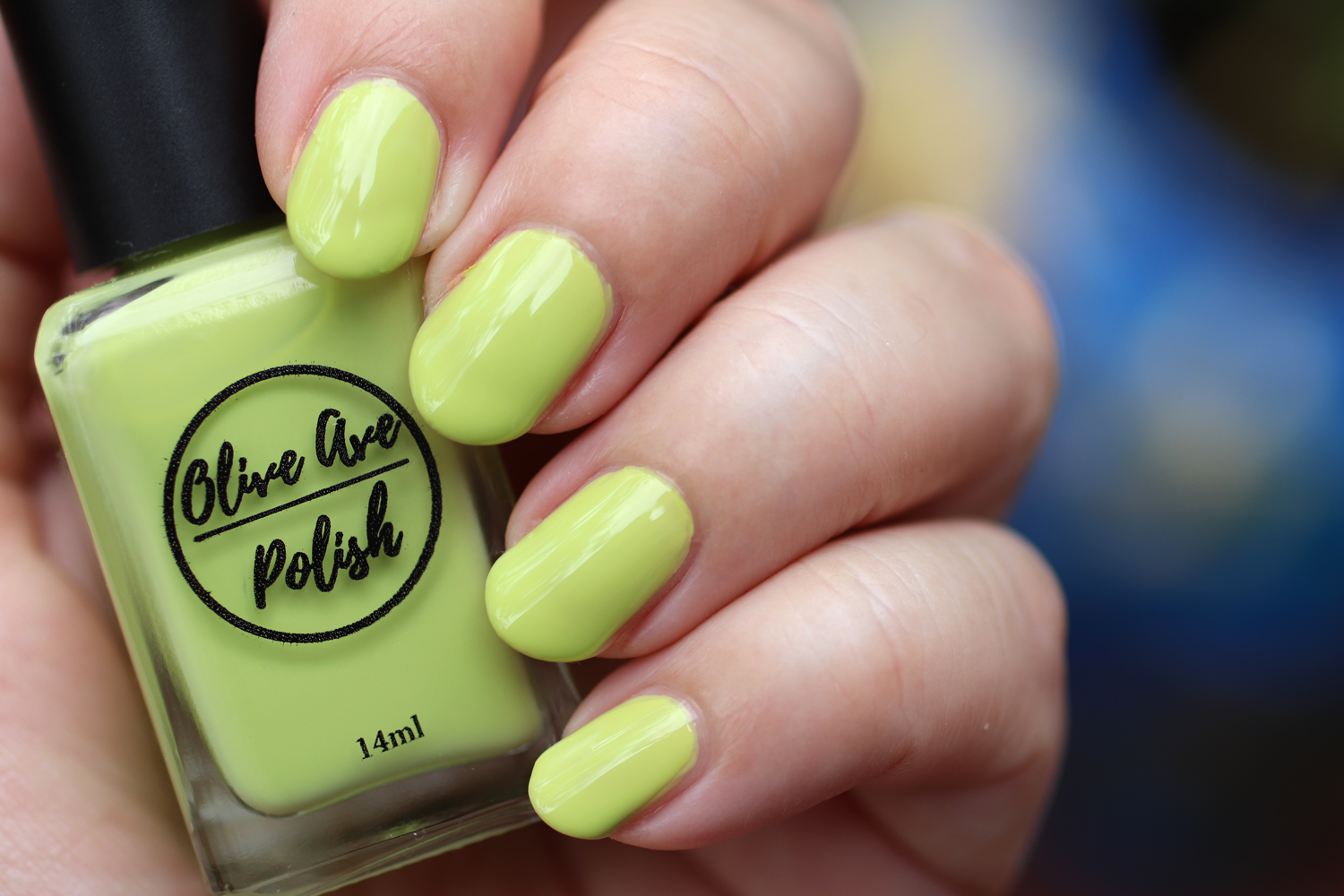 Lyra chartreuse yellow green nail polish by Olive Ave