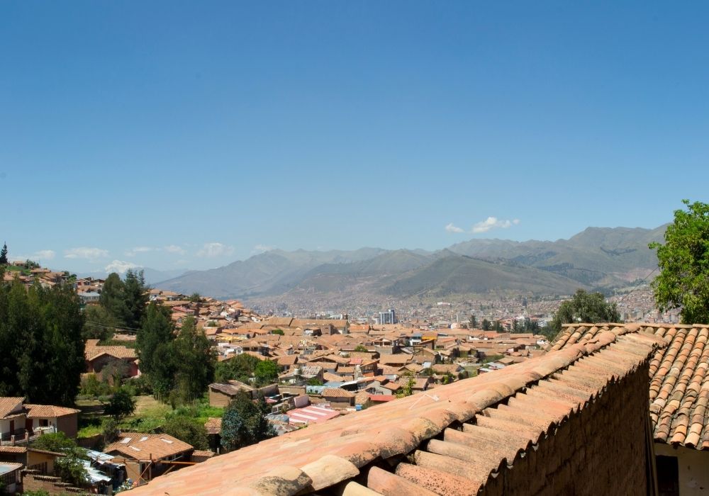 view of cusco from san blas