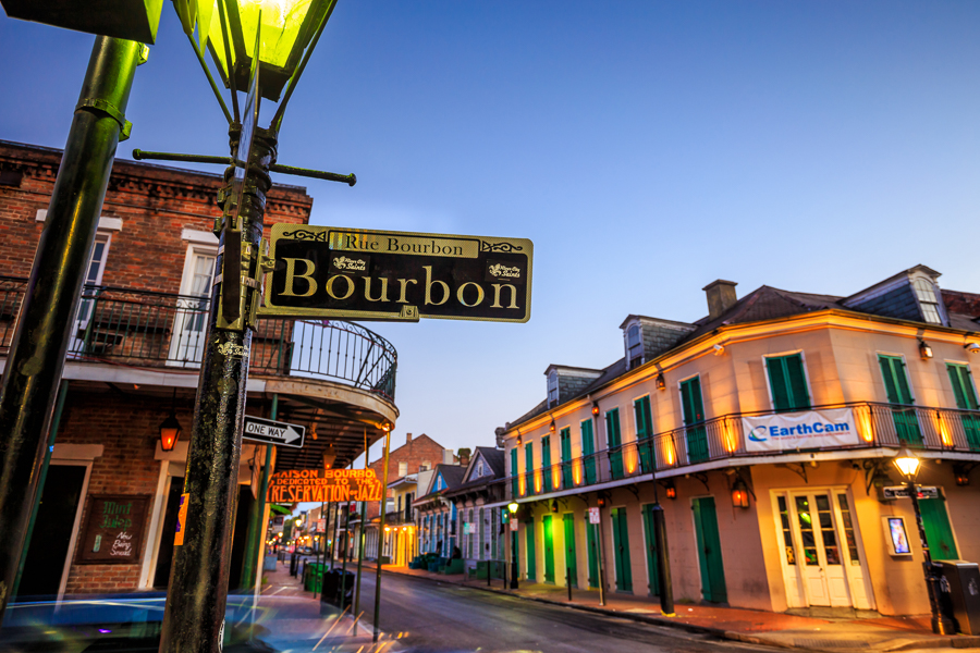 partying on Bourbon Street in New Orleans