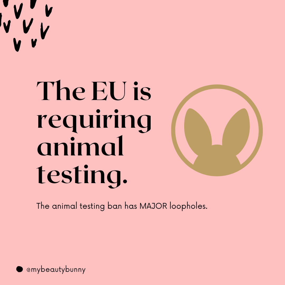 Animal testing is being required in the EU in 2021