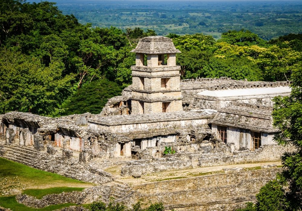 visiting the Palenque ruins in Mexico