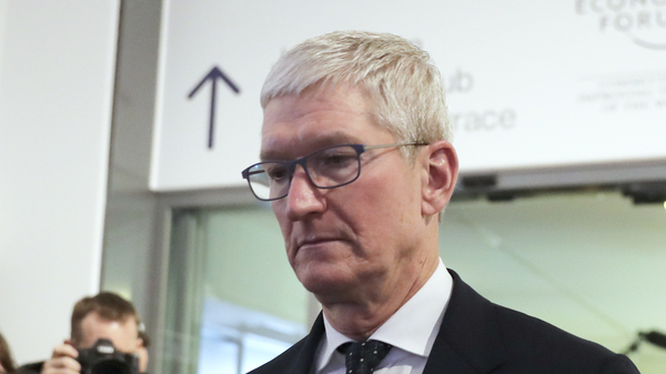 Apple CEO Tim Cook at the World Economic Forum in Davos, Switzerland, in 2020.
