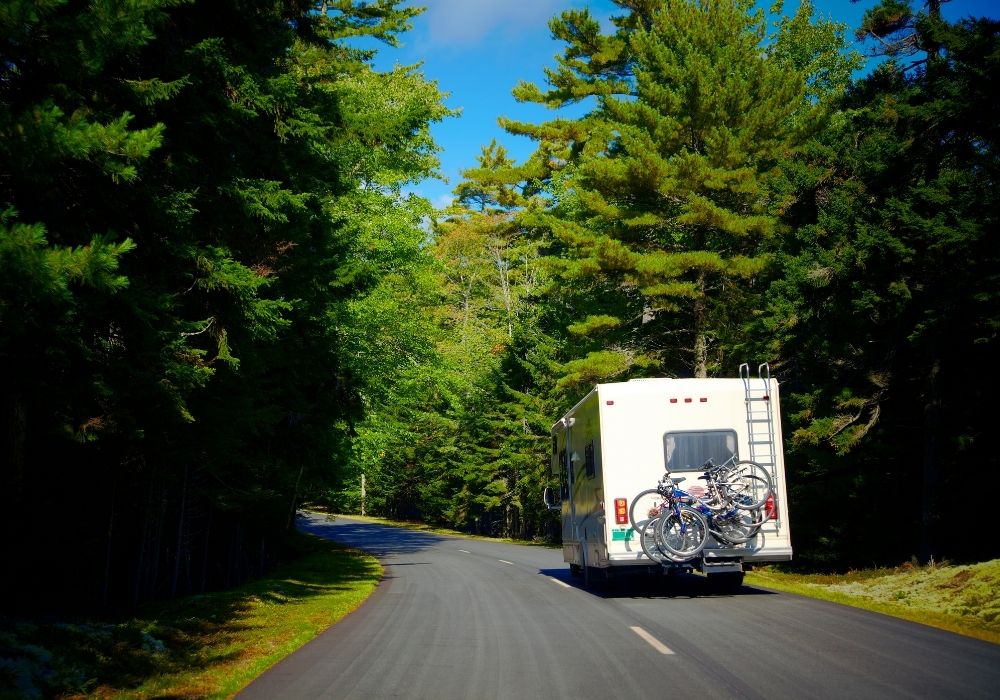 Rv life with bikes on the back