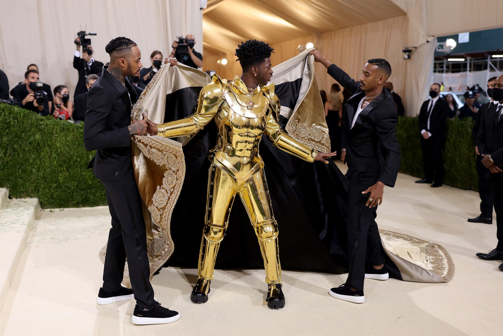 NEW YORK NEW YORK SEPTEMBER 13 Lil Nas X attends The 2021 Met Gala Celebrating In America A Lexicon Of Fashion at...