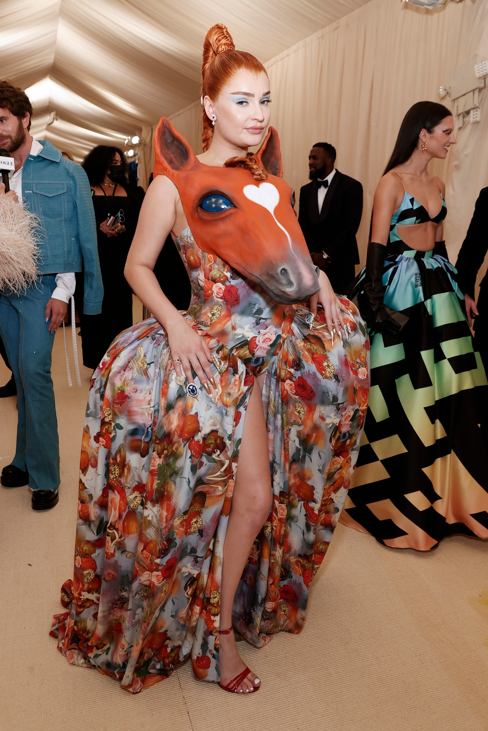 NEW YORK NEW YORK SEPTEMBER 13 Kim Petras attends the The 2021 Met Gala Celebrating In America A Lexicon Of Fashion at...