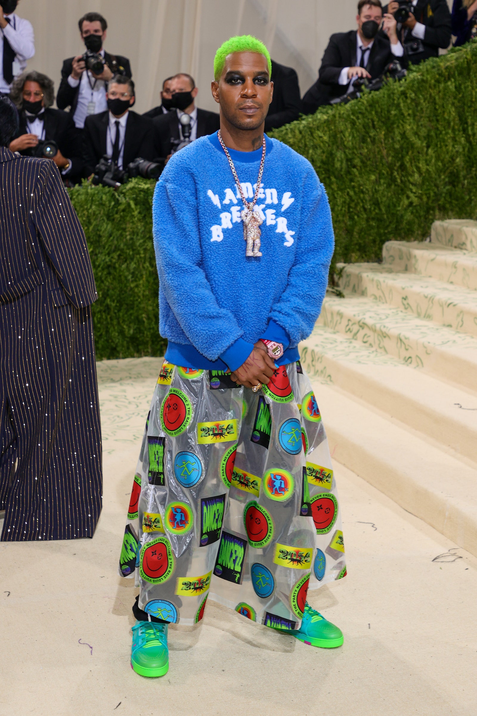 NEW YORK NEW YORK SEPTEMBER 13 Kid Cudi attends The 2021 Met Gala Celebrating In America A Lexicon Of Fashion at...