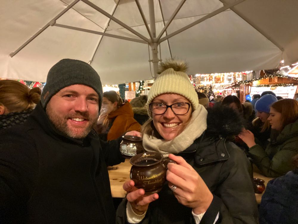 wine at frankfurt christmas market