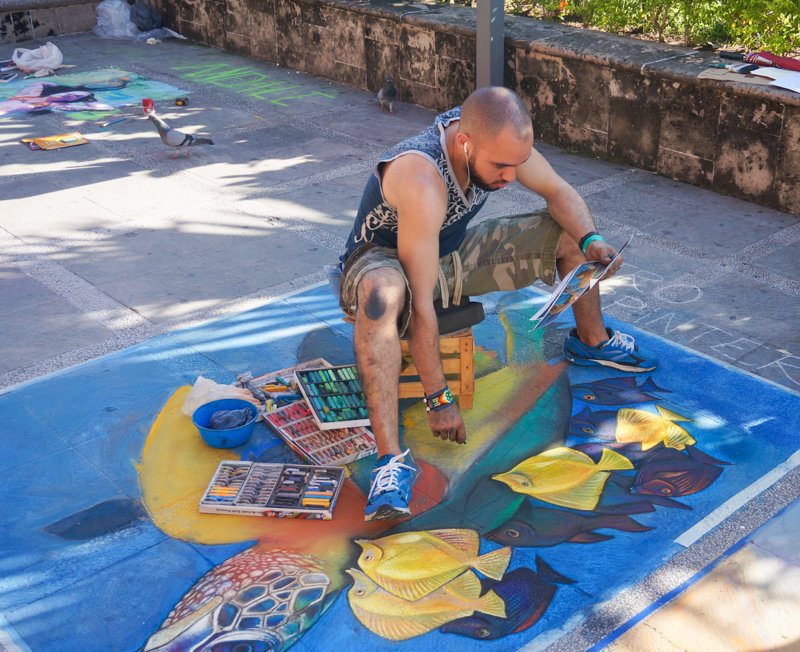 street art on the malecon in puerto vallarta 