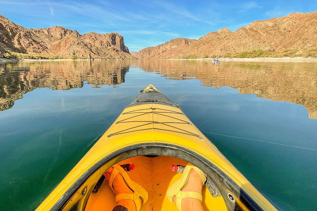 kayaking on lake mead