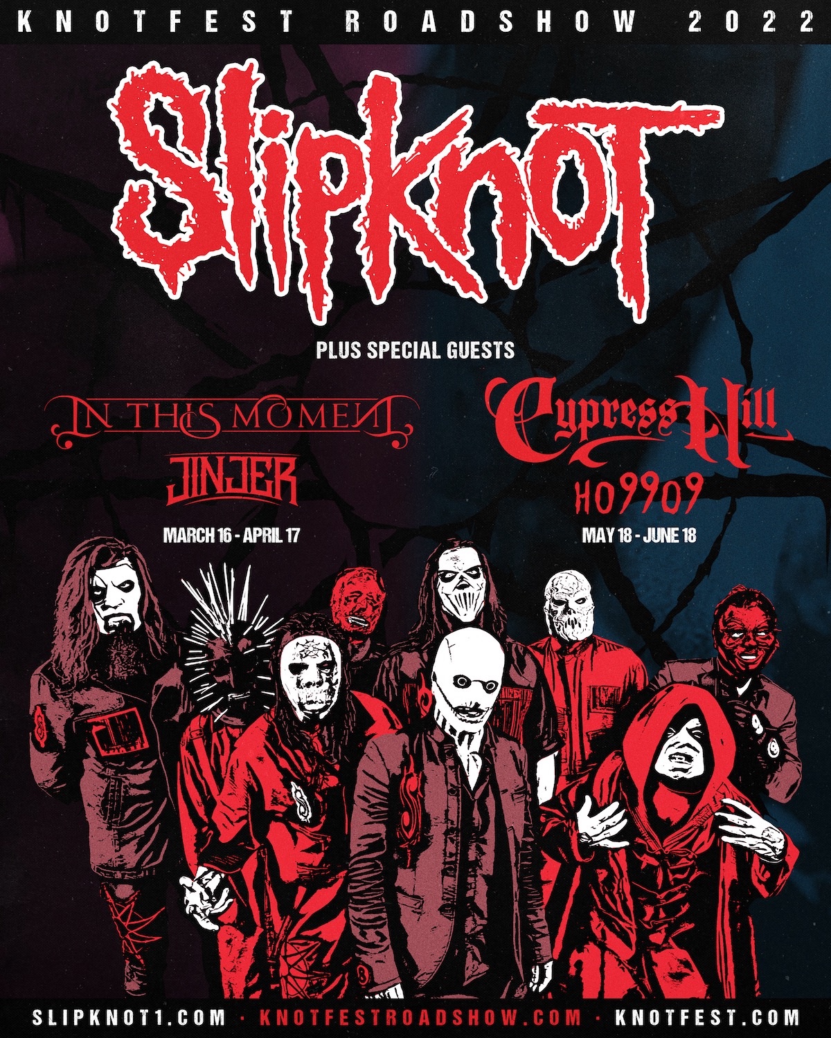 Slipknot 2022 Knotfest Tour Poster