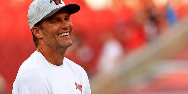 Tom Brady of the Tampa Bay Buccaneers during a preseason game against the Tennessee Titans at Raymond James Stadium Aug. 21, 2021, in Tampa, Fla.