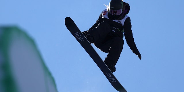 Chloe Kim of Team United States competes in the women's snowboard superpipe final during Day 5 of the Dew Tour at Copper Mountain on Dec. 19, 2021, in Copper Mountain, Colorado. Kim won the event on her final run after crashing on her previous two runs.