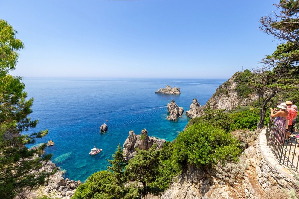 things to do in corfu View from the Paleokastritsa Monastery 