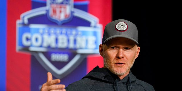 Buffalo Bills head coach Sean McDermott speaks during a press conference at the NFL football scouting combine in Indianapolis, Tuesday, March 1, 2022.