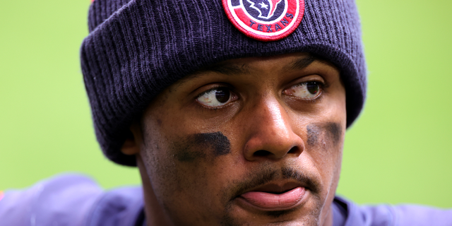 Deshaun Watson #4 of the Houston Texans looks on against the Cincinnati Bengals at NRG Stadium on Dec. 27, 2020, in Houston.