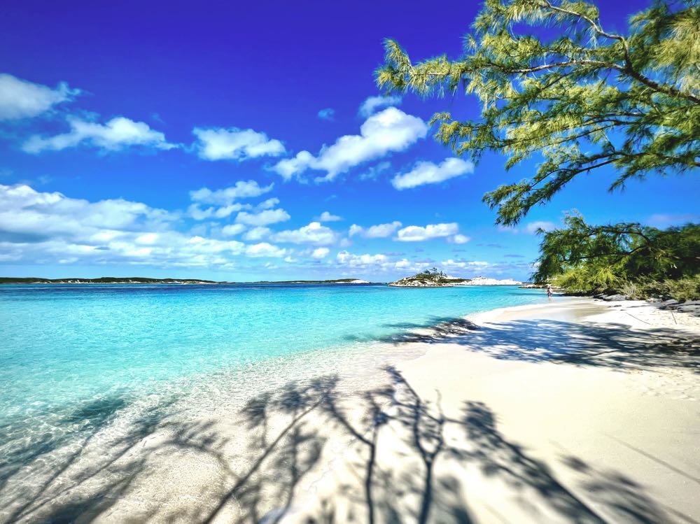 pirate beach staniel cay sand