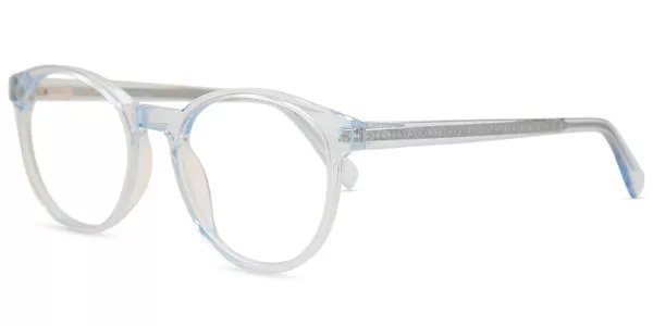 circle shape clear frame glasses