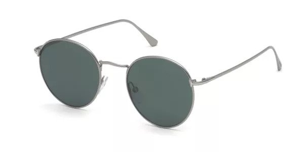 retro round sunglasses with black lenses made from metal
