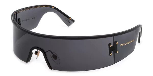 black single lens sunglasses