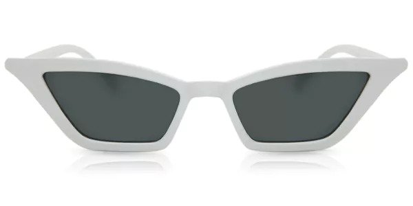 white geometric frame sunglasses