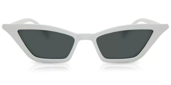 white geometric frame sunglasses