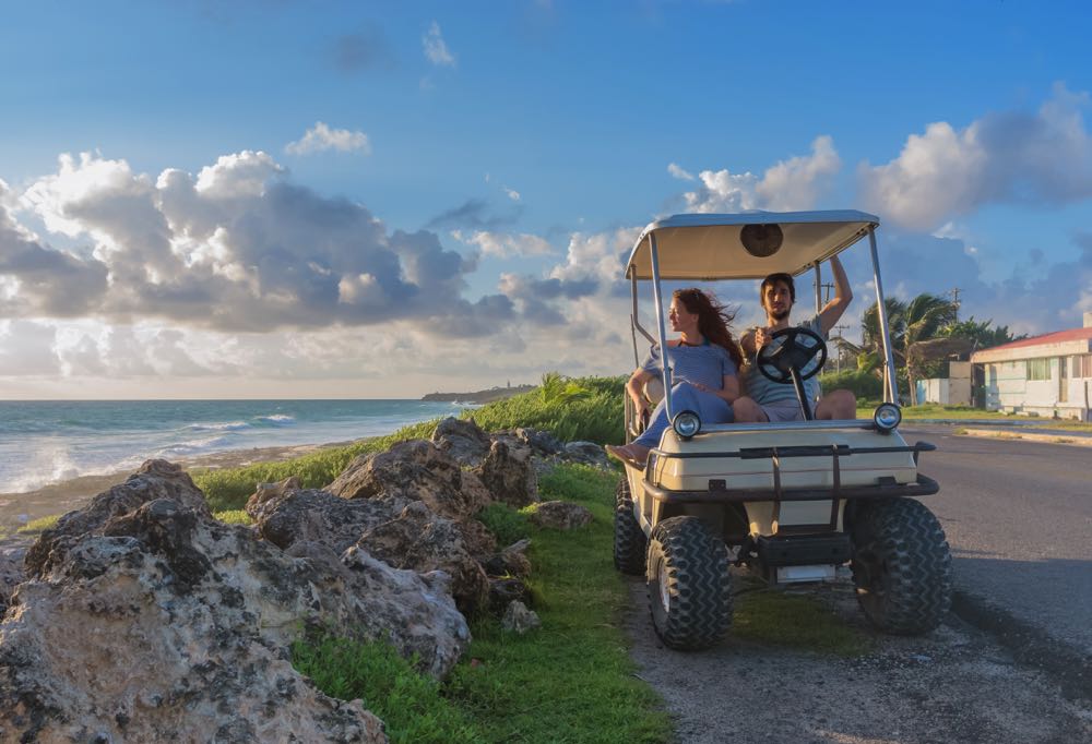 renting a golf cart is one of the best things to do in isla mujeres
