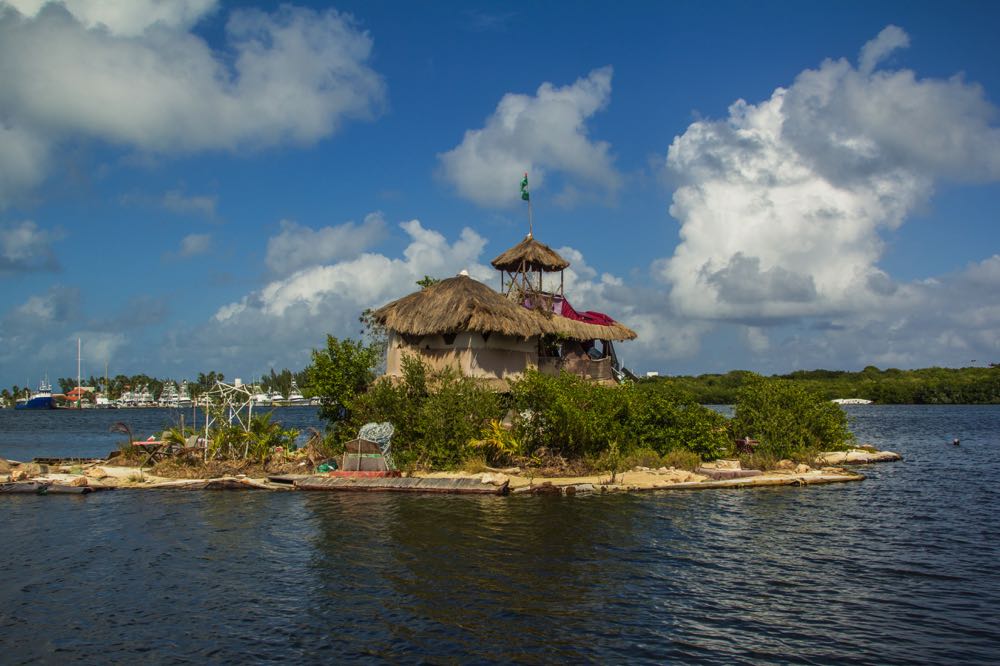 plastic bottle island in isla mujeres