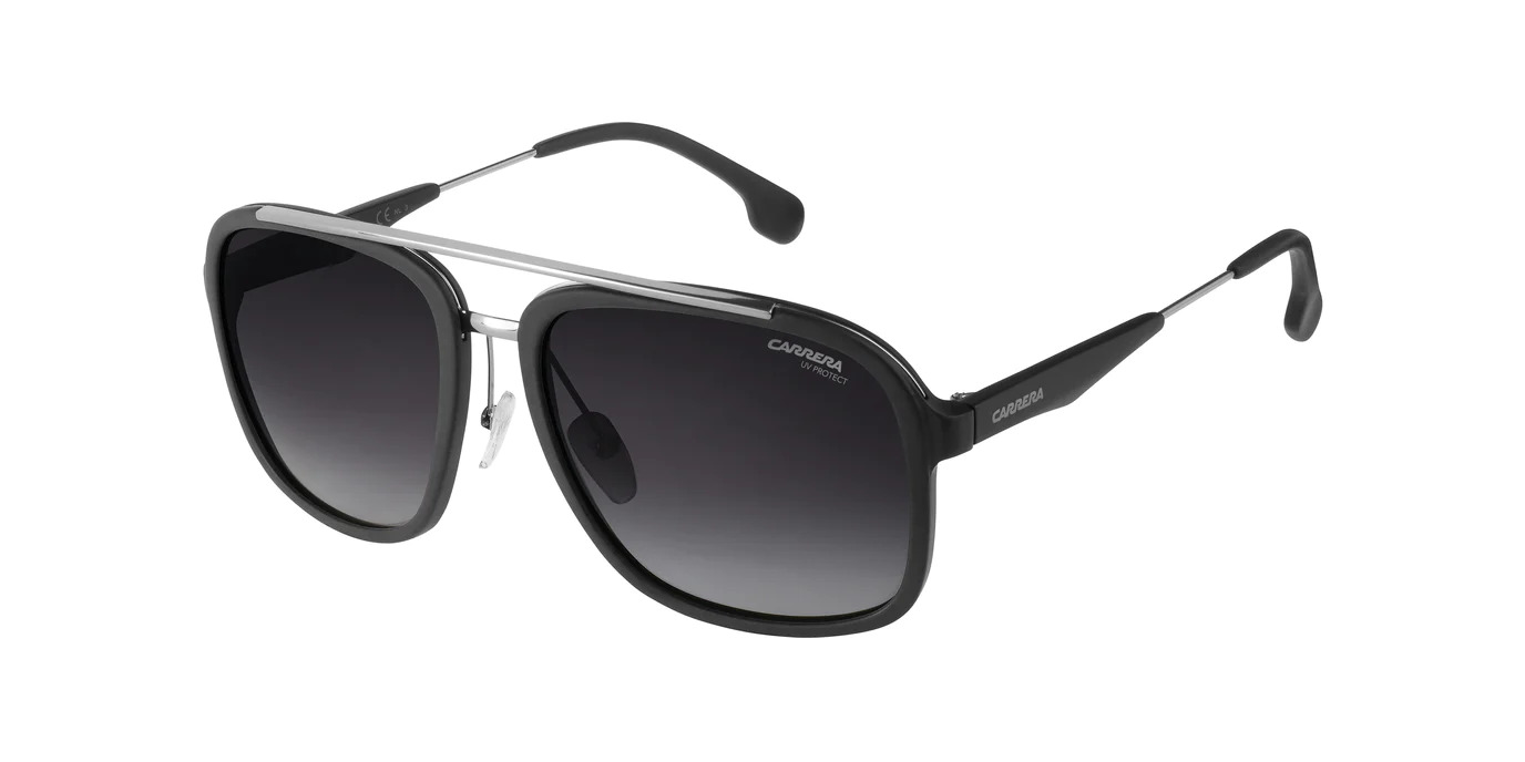 CARRERA MEN'S CA133/S PILOT SUNGLASSES, MATTE BLACK RUTHENIUM/DARK GRAY GRADIENT