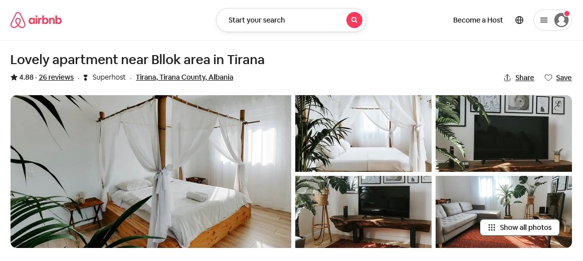 airbnb tirana blloku