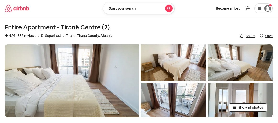 airbnb villas tirana