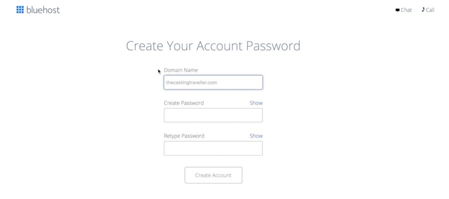 Screenshot showing how to create a WordPress Password