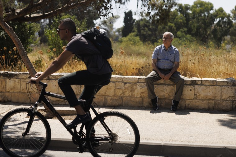 Hasan Khalidi at the proposed site of a new U.S. embassy in Jerusalem on Thursday. 