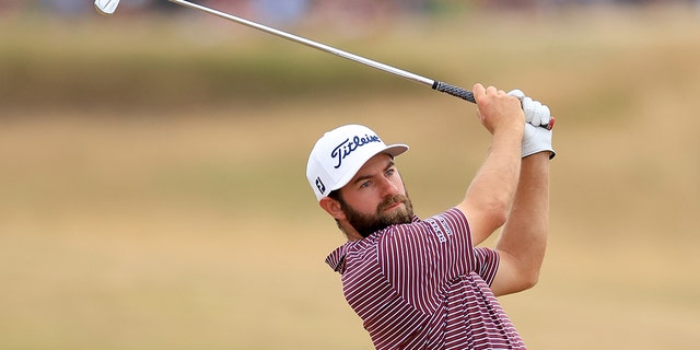 Cameron Young of The United States plays his second shot on the fifth hole during the final round of The 150th Open on The Old Course at St. Andrews July 17, 2022, in St. Andrews, Scotland.