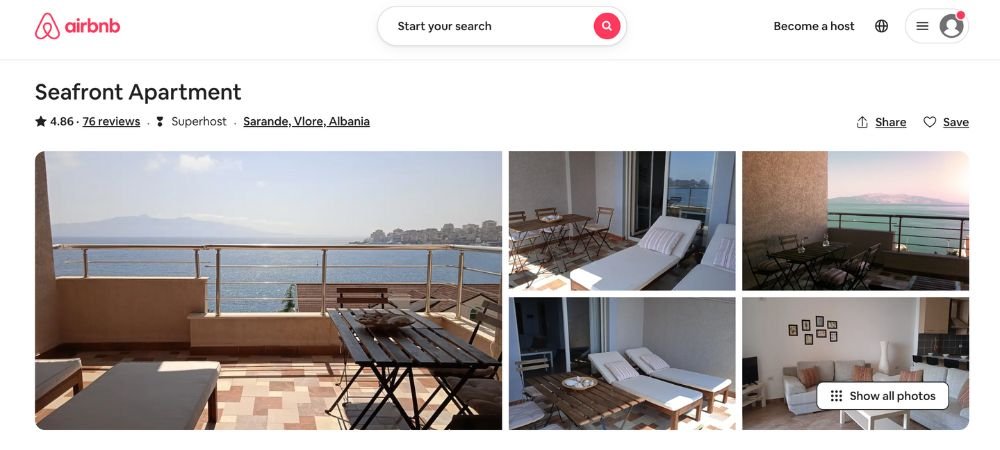 saranda albania airbnbs