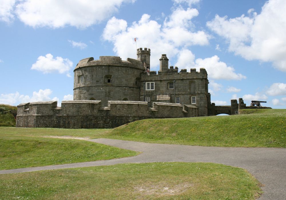 A magical Pendennis castle in Cornwall near Falmouth, UK.