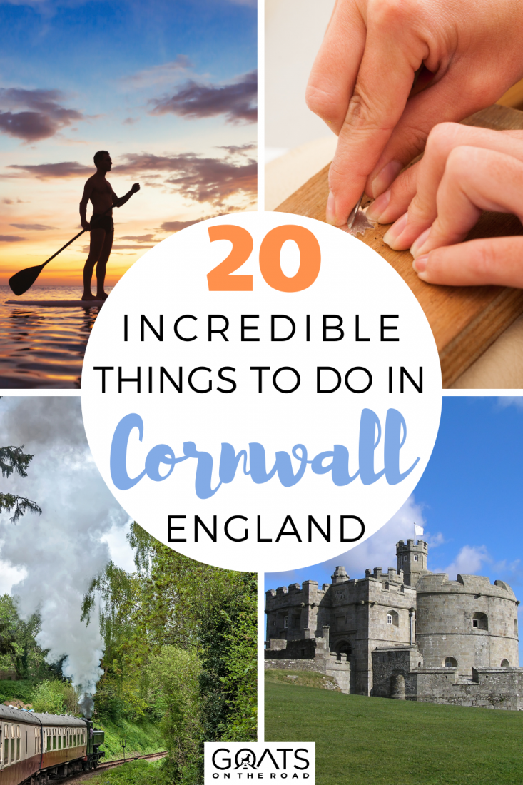 Are you making travel plans to Cornwall?Here are the 20 incredible things to do In Cornwall, England! From beautiful beaches, Tintagel Castle, St Ives, Newquay and some cool places to see you've never heard of before! Take a look at some of the ancient castles, gardens and mystical islands that make a holiday in Cornwall so exciting! | #travel #englandtravel #visitcornwall