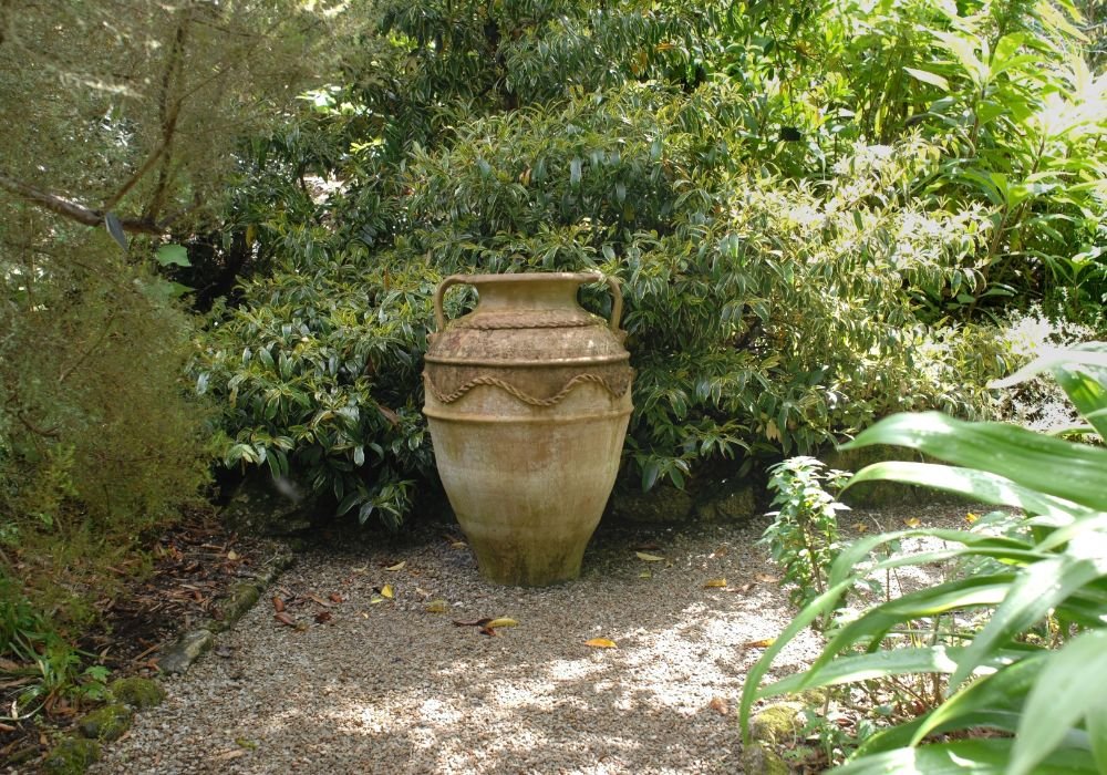 The garden urn, Trengwainton Garden in Penzance, Cornwall.