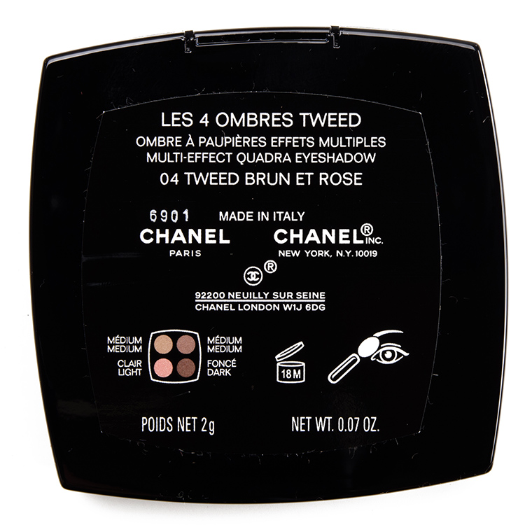 Chanel Tweed Brun et Rose (04) Les 4 Ombres Tweed Multi-Effect Eyeshadow Quad