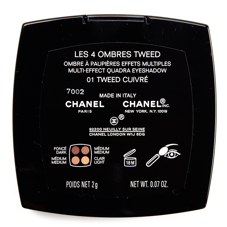 Chanel Tweed Cuivre (01) Les 4 Ombres Tweed Multi-Effect Eyeshadow Quad